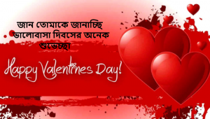 জান তোমাকে জানাচ্ছি ভালোবাসা দিবসের অনেক শুভেচ্ছা