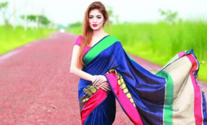 নীল শাড়ি পরা ছবি