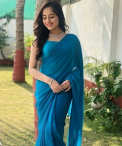 নীল শাড়ি পরা ছবি