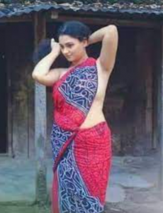 বঙ্গ নারীর শাড়ি পরা ছবি