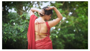 বঙ্গ নারীর শাড়ি পরা ছবি